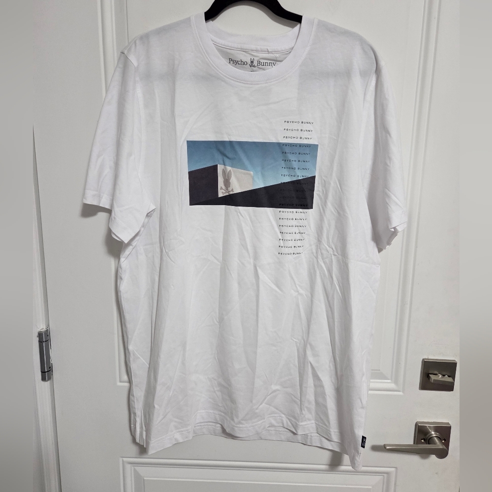 Psycho Bunny Men's Graphic Tee - Size 7/XL